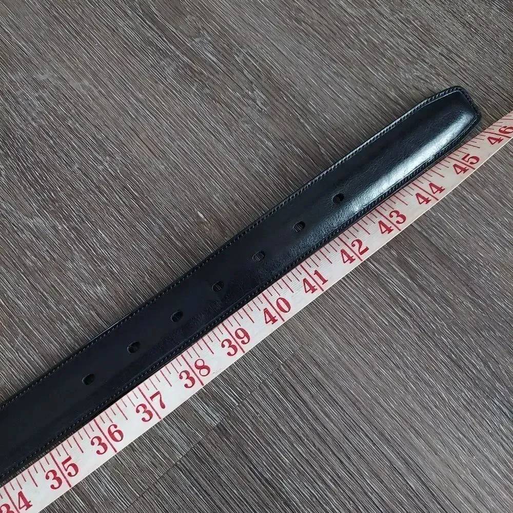 Perry Ellis Portfolio Black Genuine Cowhide Belt 38